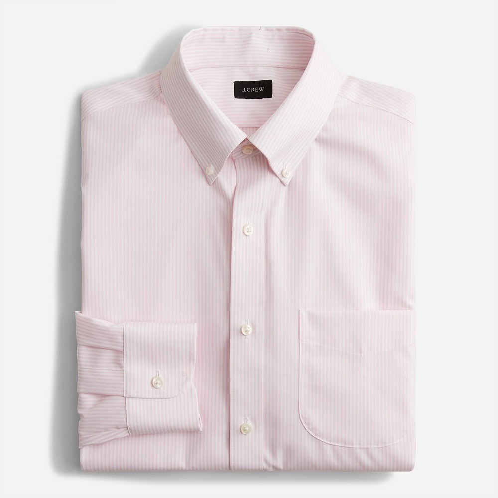 NWT - J. Crew Men’s Bowery wrinkle-free stretch cotton shirt button-down collar